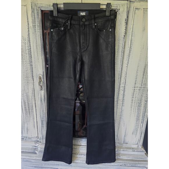 NWT PAIGE Claudine High-Rise Kick-Flare Black Jeans - 24 waist - Picture 5 of 5